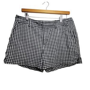 Gap Factory Black And White Gingham Print Shorts Size 8